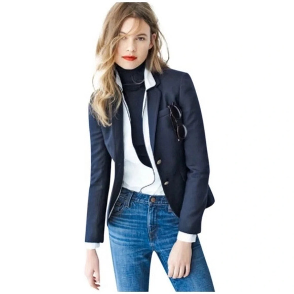 JCrew Wool Navy Schoolboy Blazer - Picture 1 of 11